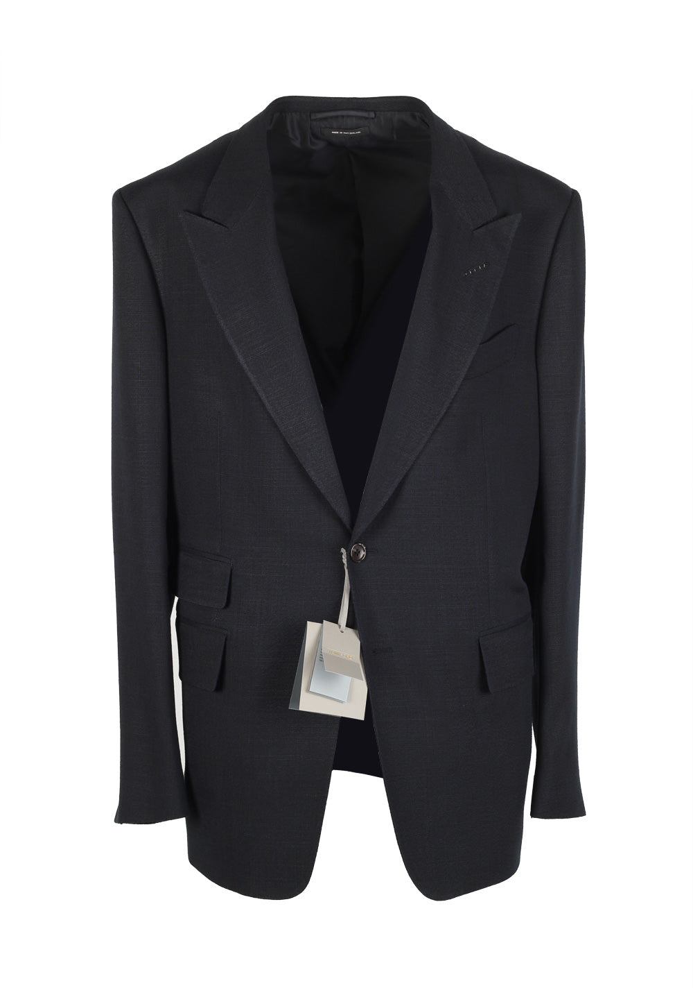 TOM FORD Shelton Navy Sport Coat Size 54 / 44R U.S. Rayon Silk Lining