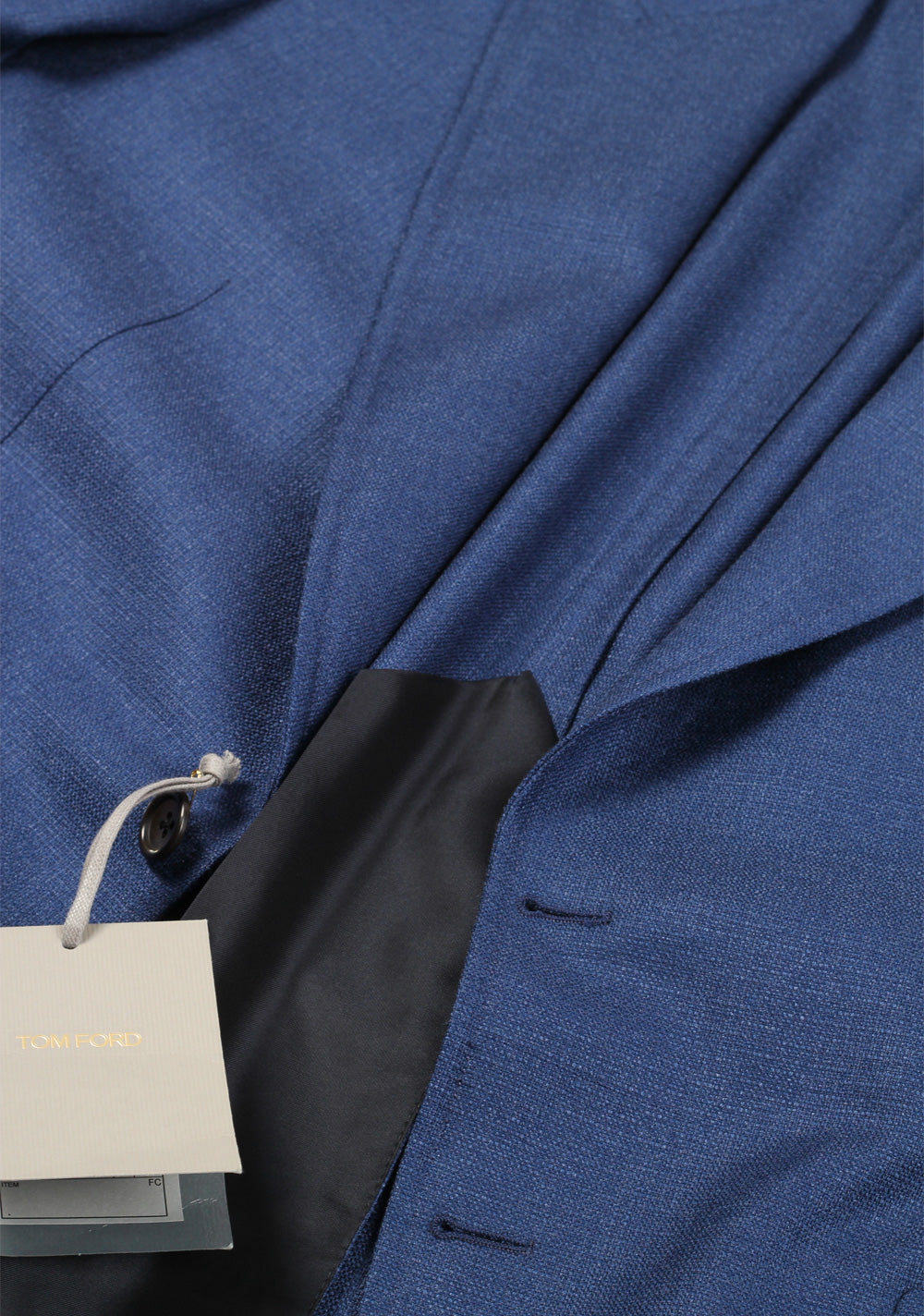 TOM FORD Shelton Blue Sport Coat Size 54 / 44R U.S. Wool Silk And Silk Lining
