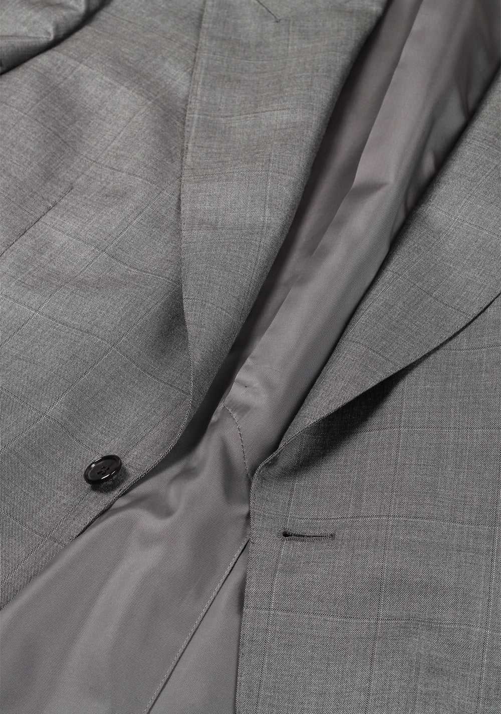 TOM FORD Shelton Checked Gray Suit Size 54 / 44R U.S. Silk Wool