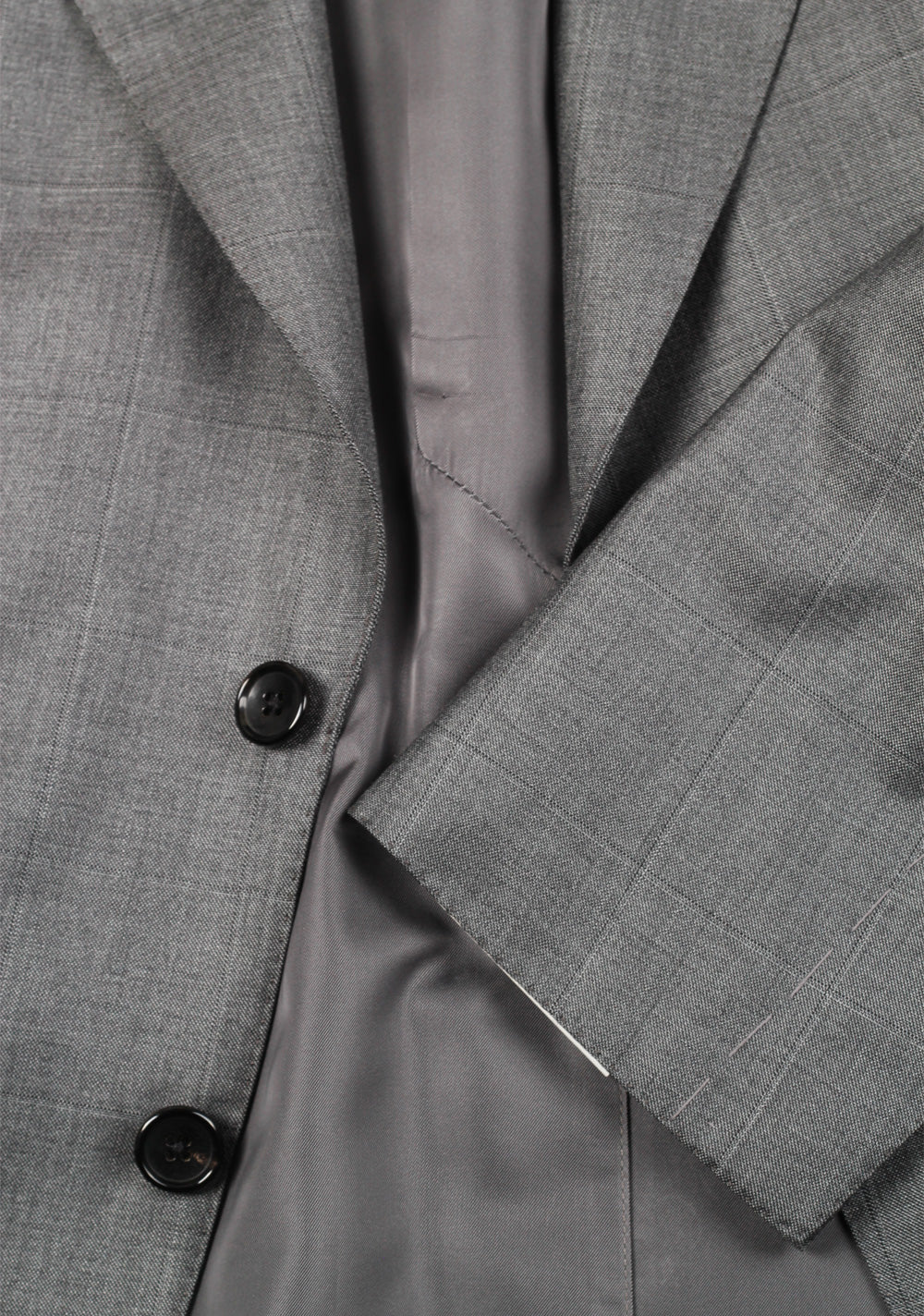 TOM FORD Shelton Checked Gray Suit Size 54 / 44R U.S. Silk Wool