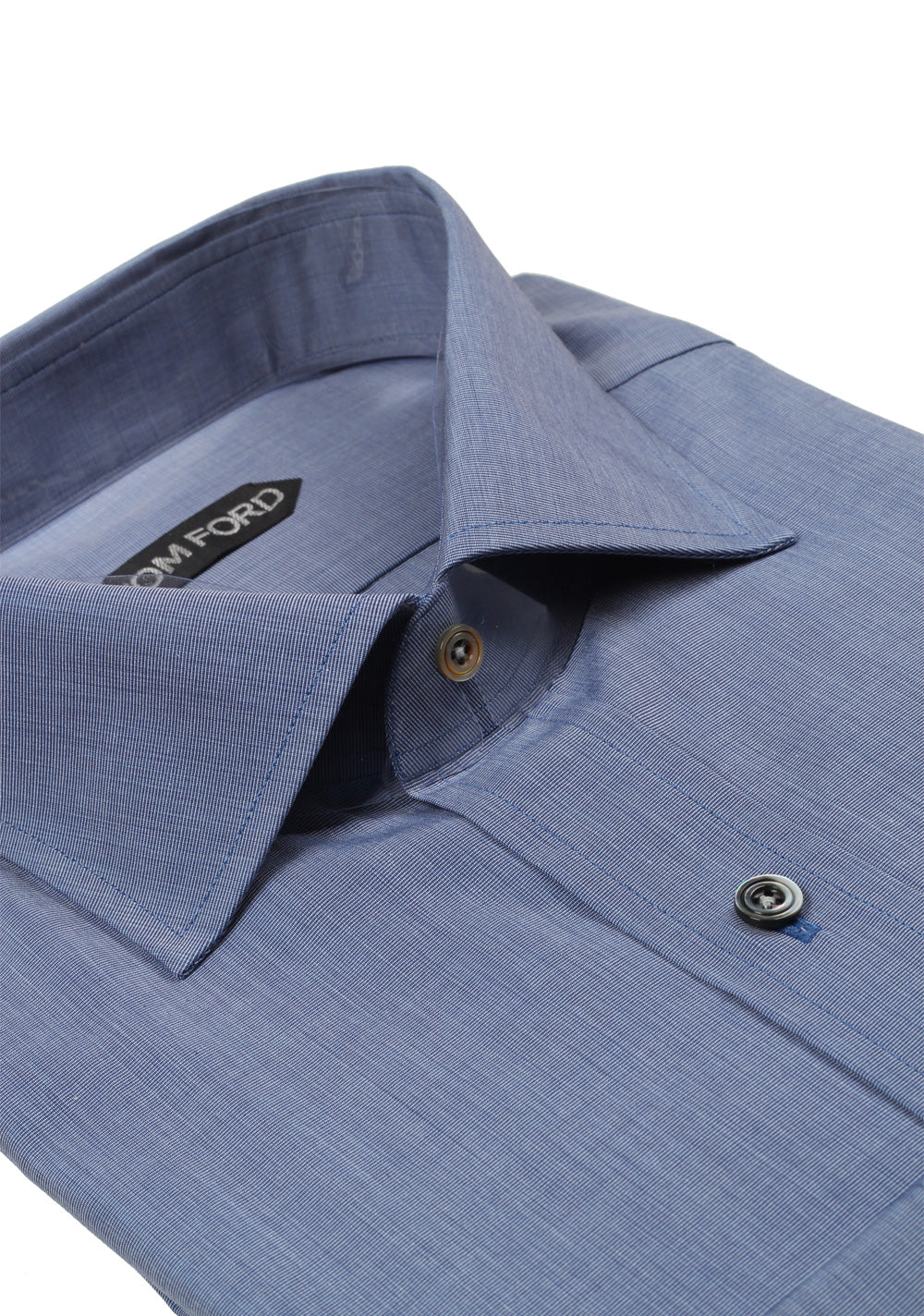 TOM FORD Patterned Blue Shirt Size 44 / 17,5 U.S.