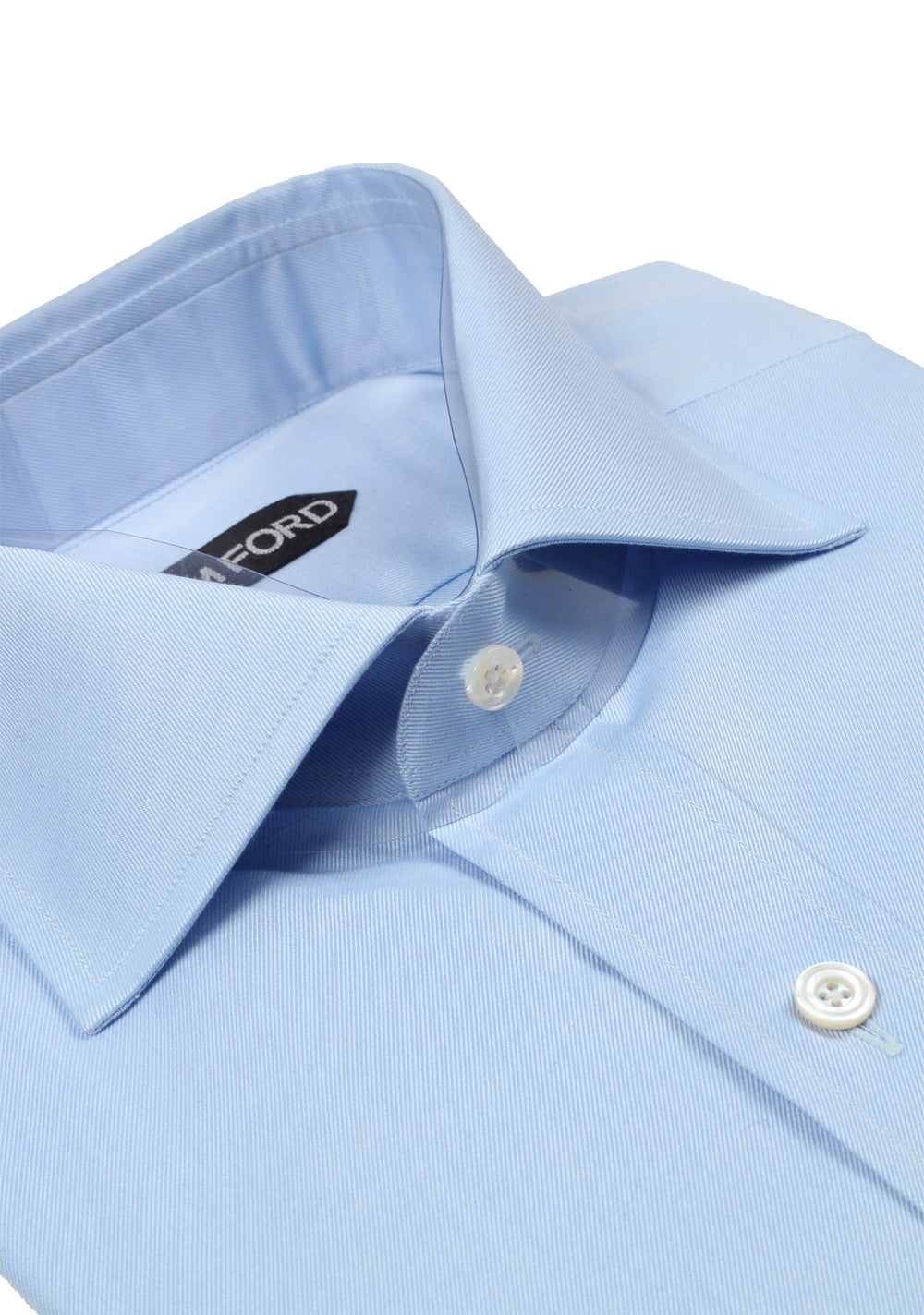 TOM FORD Solid Blue Shirt Size 39 / 15,5 U.S.