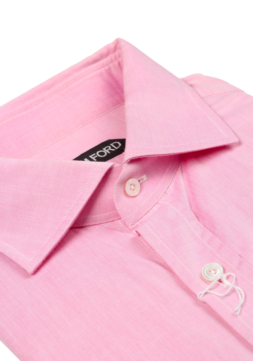 TOM FORD Solid Pink Shirt Size 43 / 17 U.S.