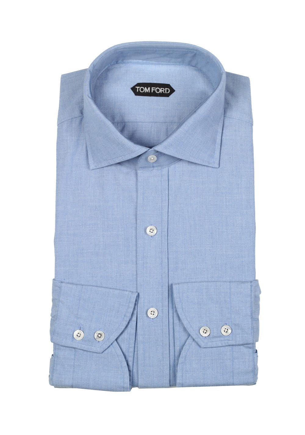 TOM FORD Patterned Blue Shirt Size 44 / 17,5 U.S.