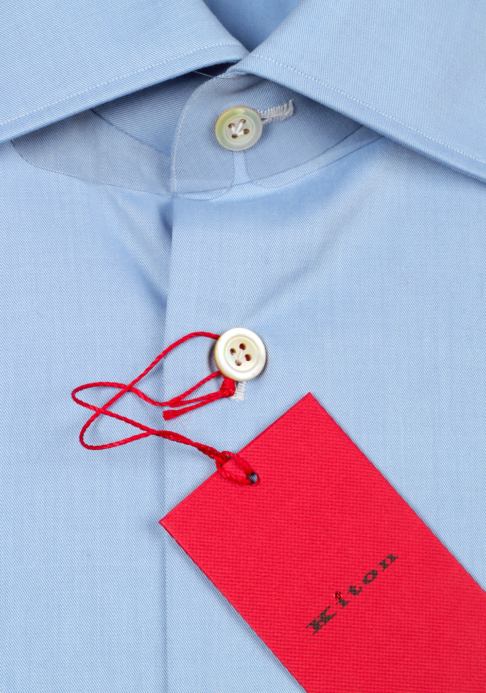 Kiton Solid Blue Shirt Size 39 / 15,5 U.S.