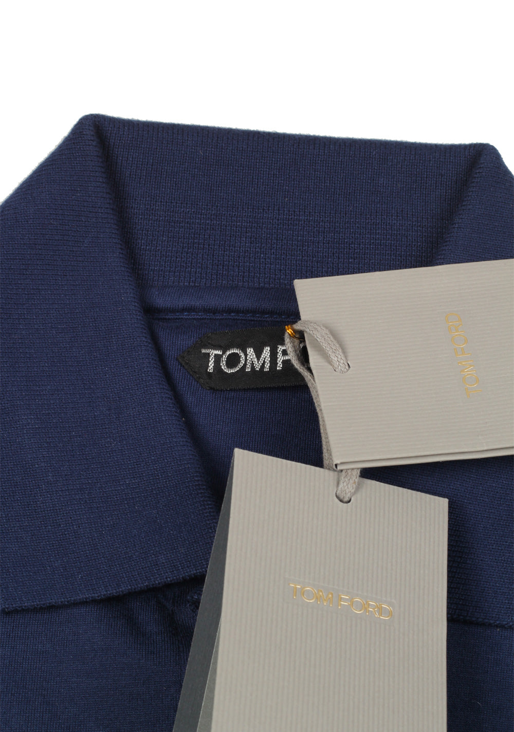 TOM FORD Navy Long Sleeve Polo Shirt Size 48 / 38R U.S.