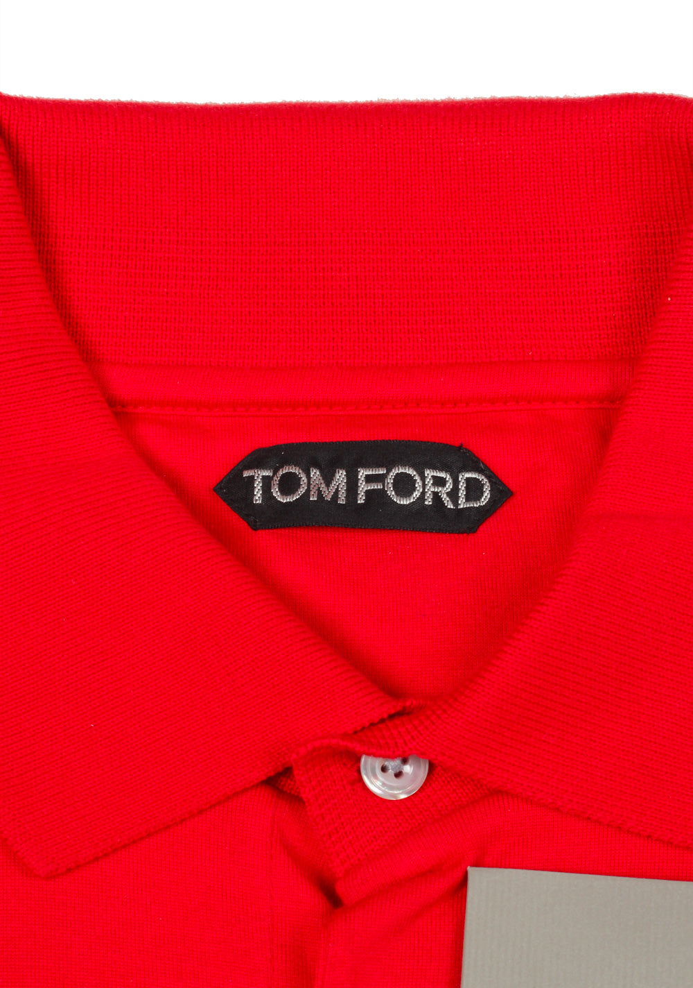TOM FORD Red Long Sleeve Polo Shirt Size 54 / 44R U.S.