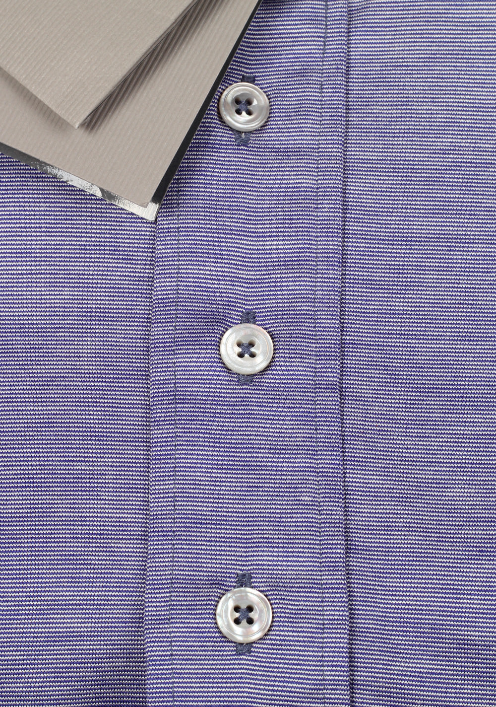 TOM FORD Blue Long Sleeve Polo Shirt Size 48 / 38R U.S. In Silk Cotton
