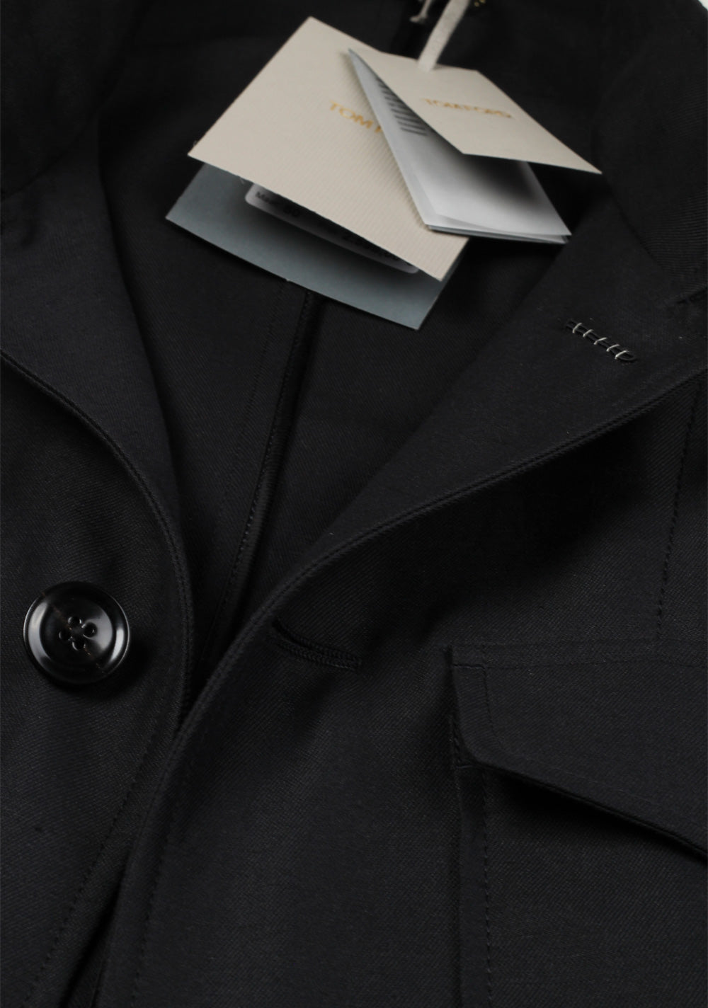 TOM FORD Black Field Jacket Coat Size 50 / 40R U.S. Outerwear