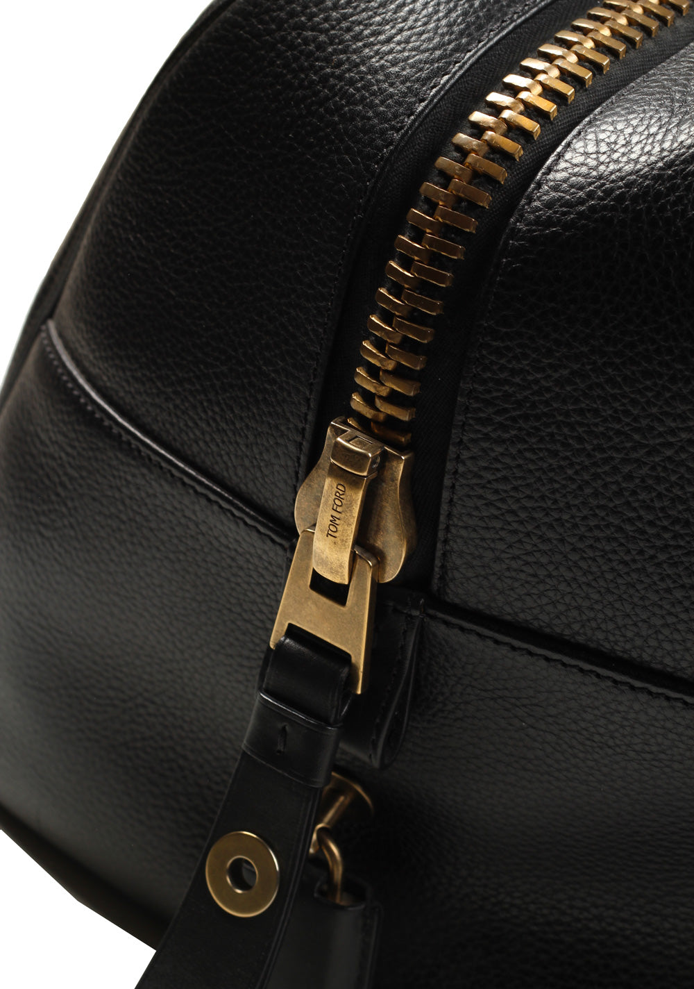 TOM FORD Black Zip Doctors Bag With Shoulder Strap