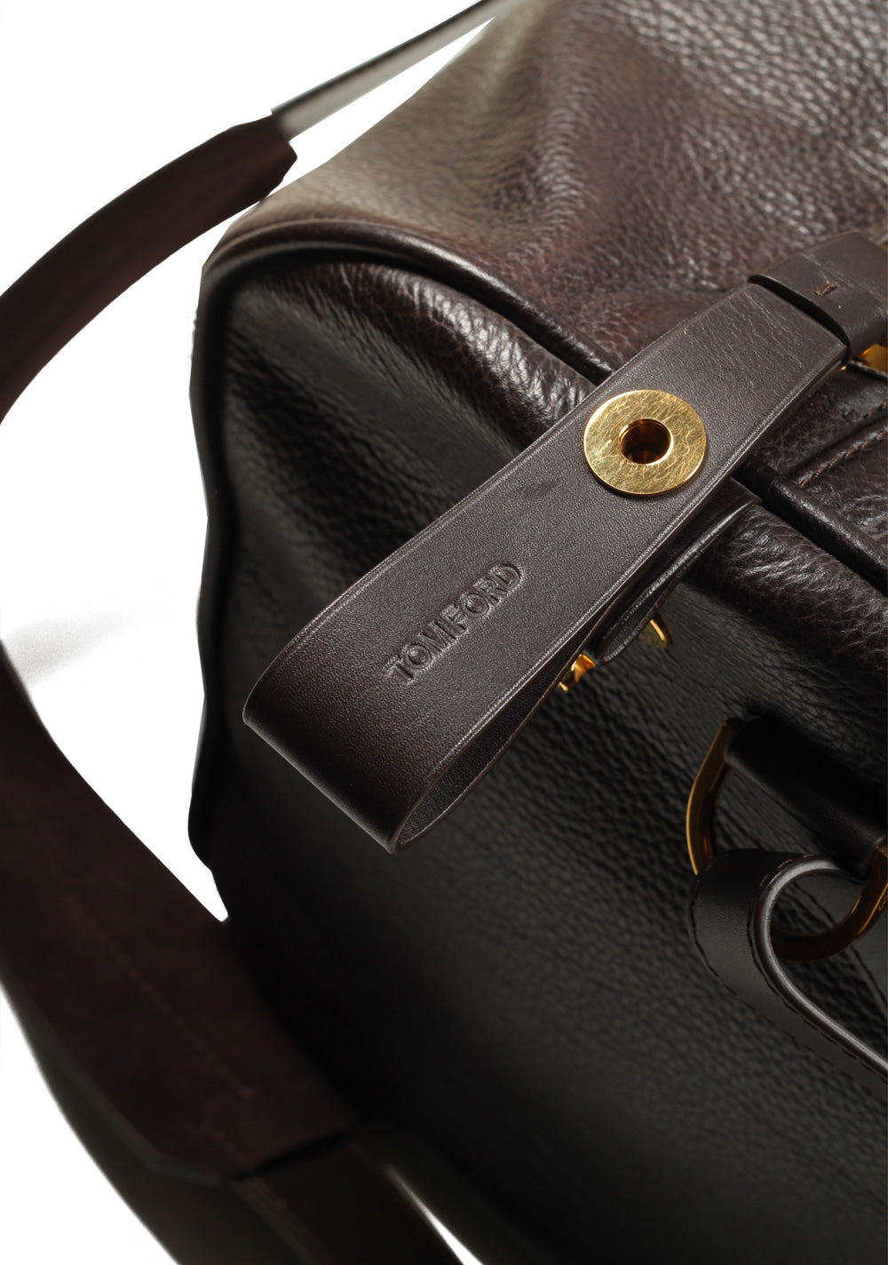 TOM FORD Dark Brown Buckley Duffle Bag