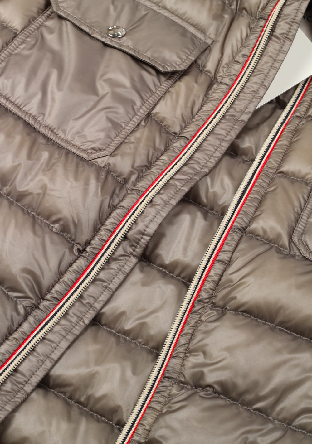 Moncler Taupe ACHILLE Quilted Padded Gilet Vest Size 3 / M / 50 / 40 U.S.