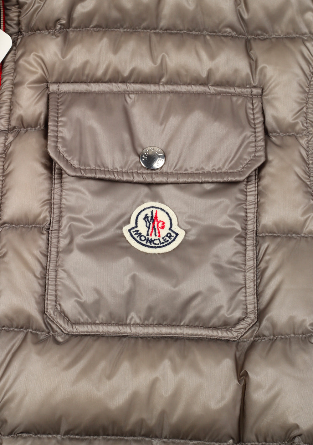 Moncler Taupe ACHILLE Quilted Padded Gilet Vest Size 3 / M / 50 / 40 U.S.