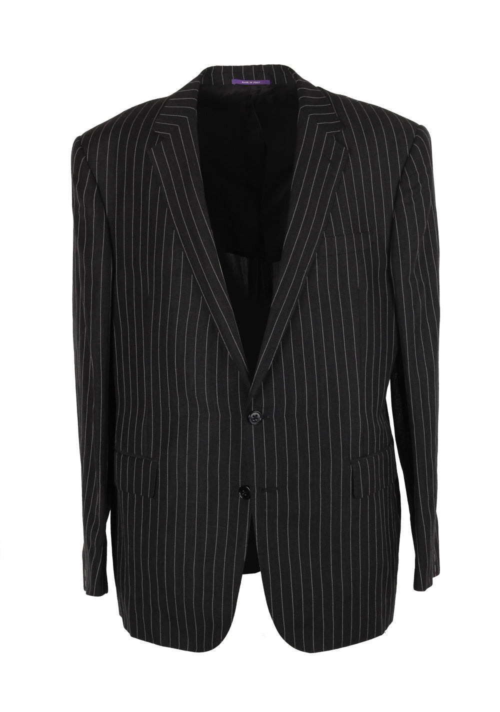 Ralph Lauren Purple Label Charcoal Suit Size 56 / 46R U.S. In Linen Wool