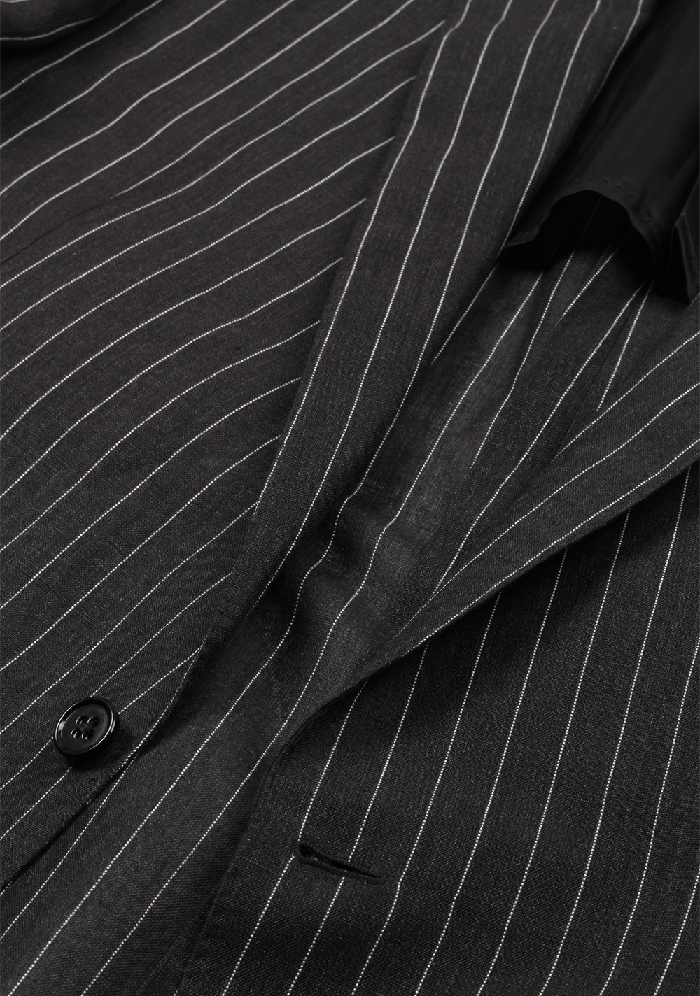 Ralph Lauren Purple Label Charcoal Suit Size 56 / 46R U.S. In Linen Wool
