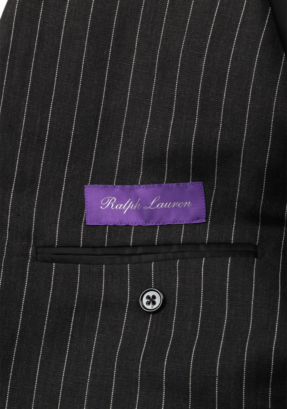 Ralph Lauren Purple Label Charcoal Suit Size 56 / 46R U.S. In Linen Wool