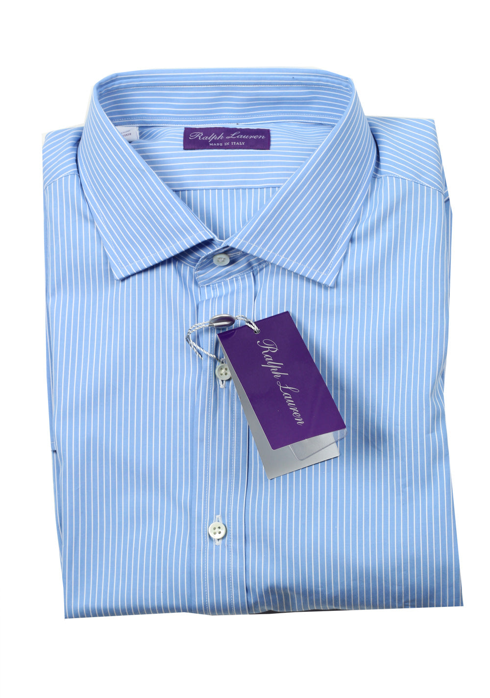 Ralph Lauren Purple Label Blue Striped Shirt Size 44 / 17.5 U.S.