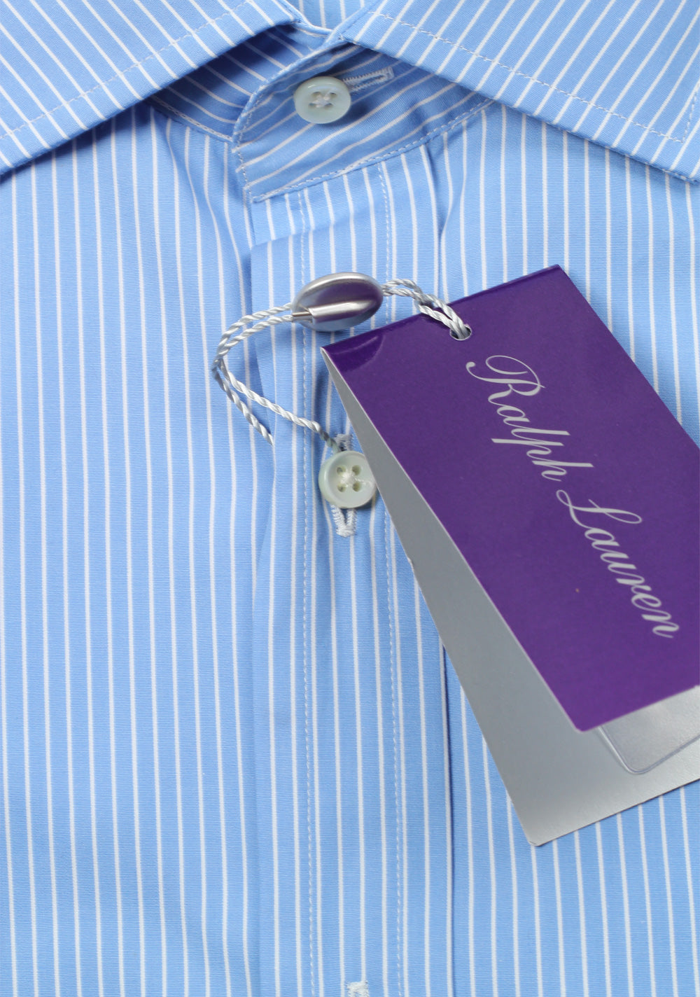 Ralph Lauren Purple Label Blue Striped Shirt Size 44 / 17.5 U.S.