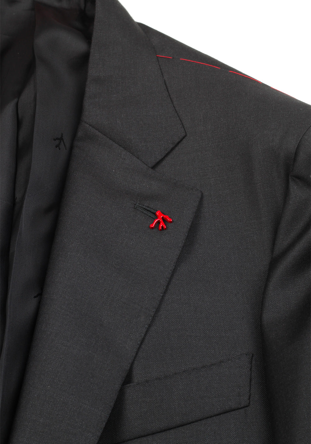 Isaia Napoli Charcoal Suit Size 50 / 40R U.S. Aquaspider Base Amalfi