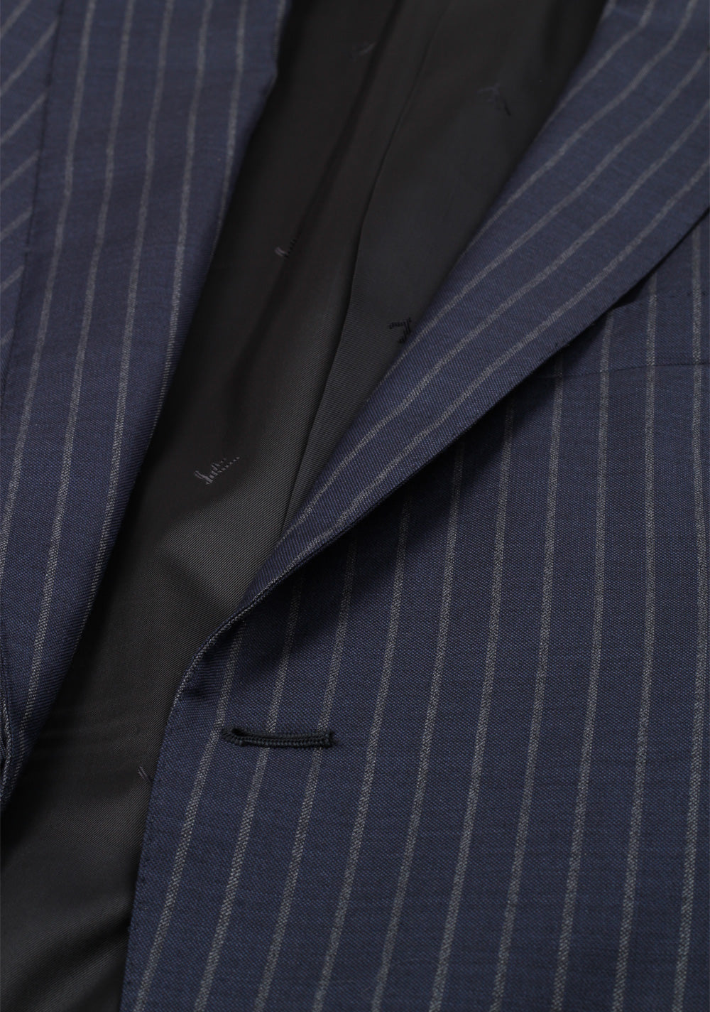 Isaia Napoli Striped Blue Suit Size 48 / 38R U.S. Super 140s Base Tribeca