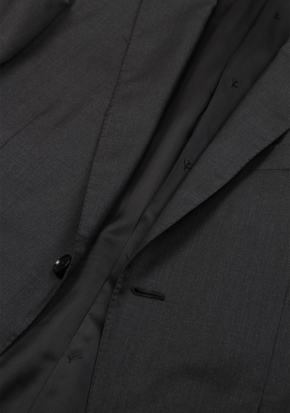 Isaia Napoli Charcoal Suit Size 48L / 38LR U.S. Super 130s Base Tribeca