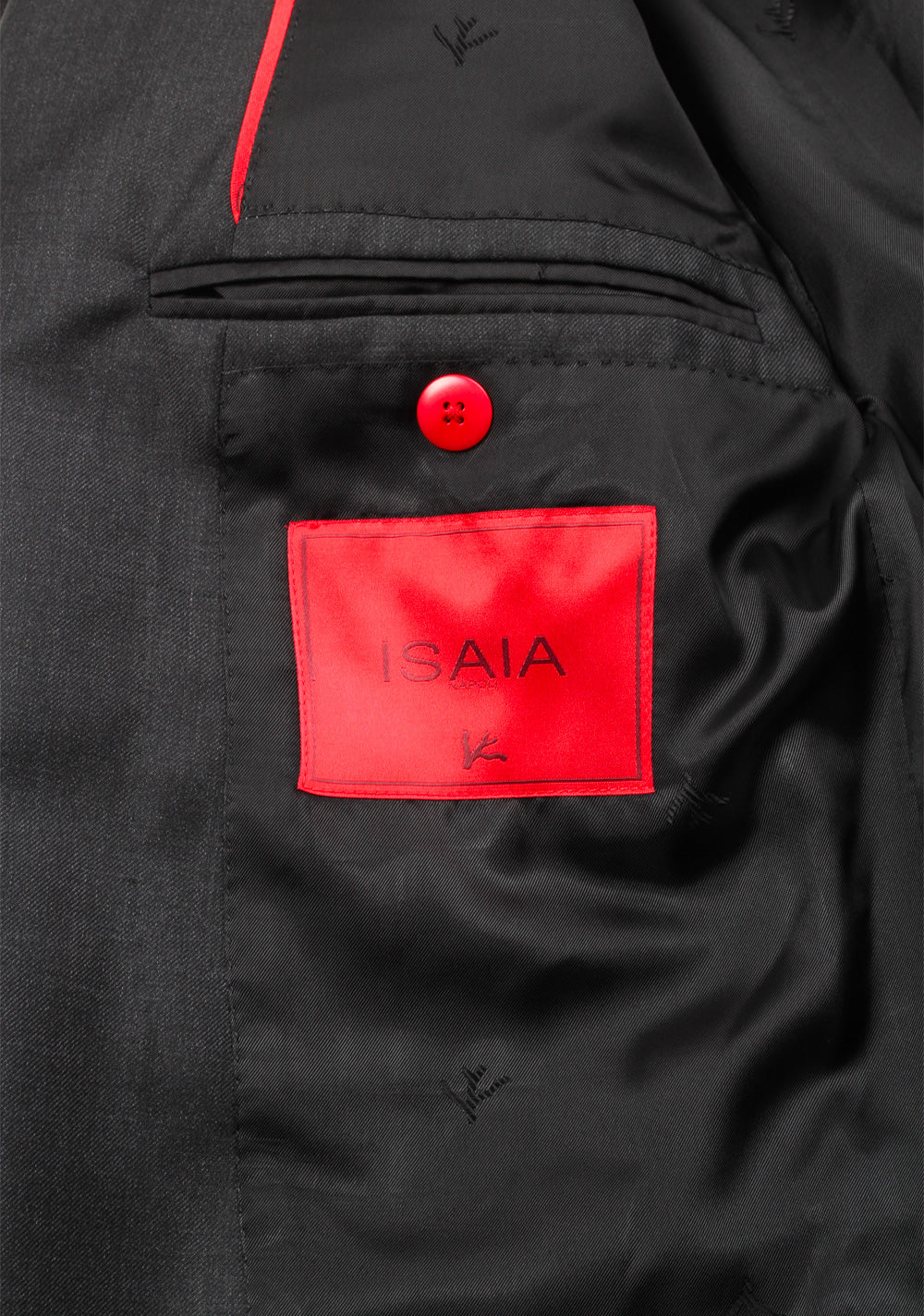 Isaia Napoli Charcoal Suit Size 48L / 38LR U.S. Super 130s Base Tribeca