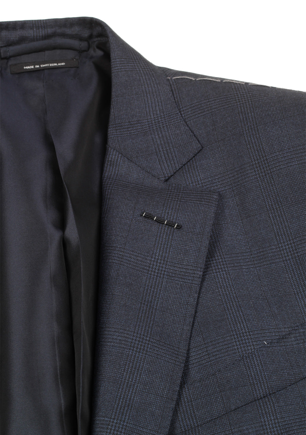 TOM FORD O'Connor Checked Navy Suit Size 48L / 38L U.S. Wool Fit Y
