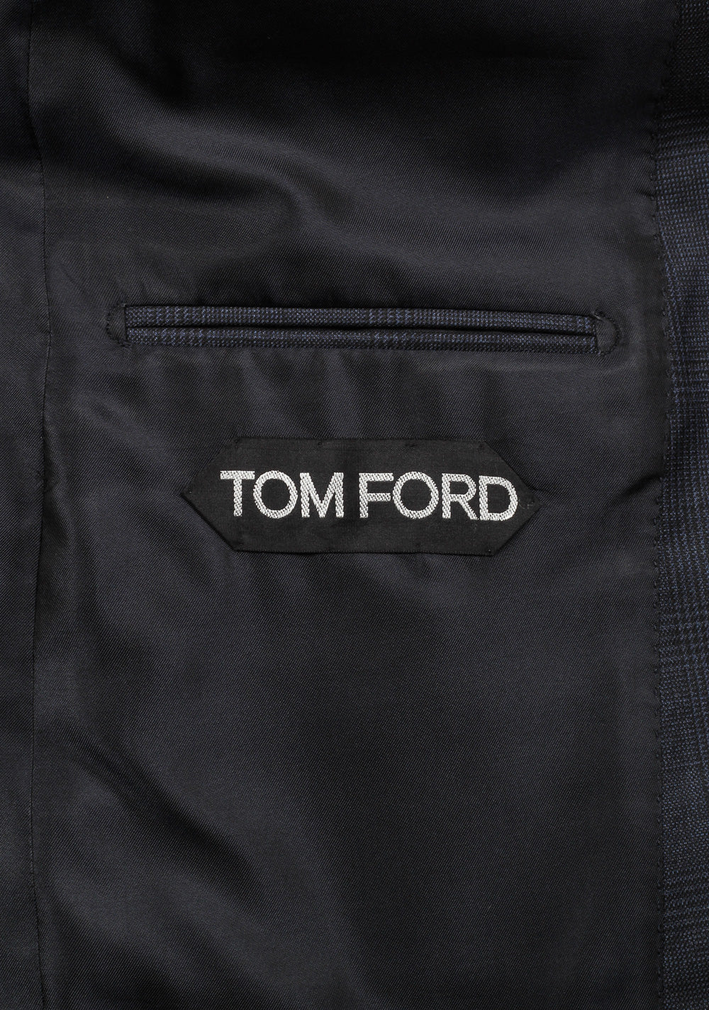 TOM FORD O'Connor Checked Navy Suit Size 48L / 38L U.S. Wool Fit Y