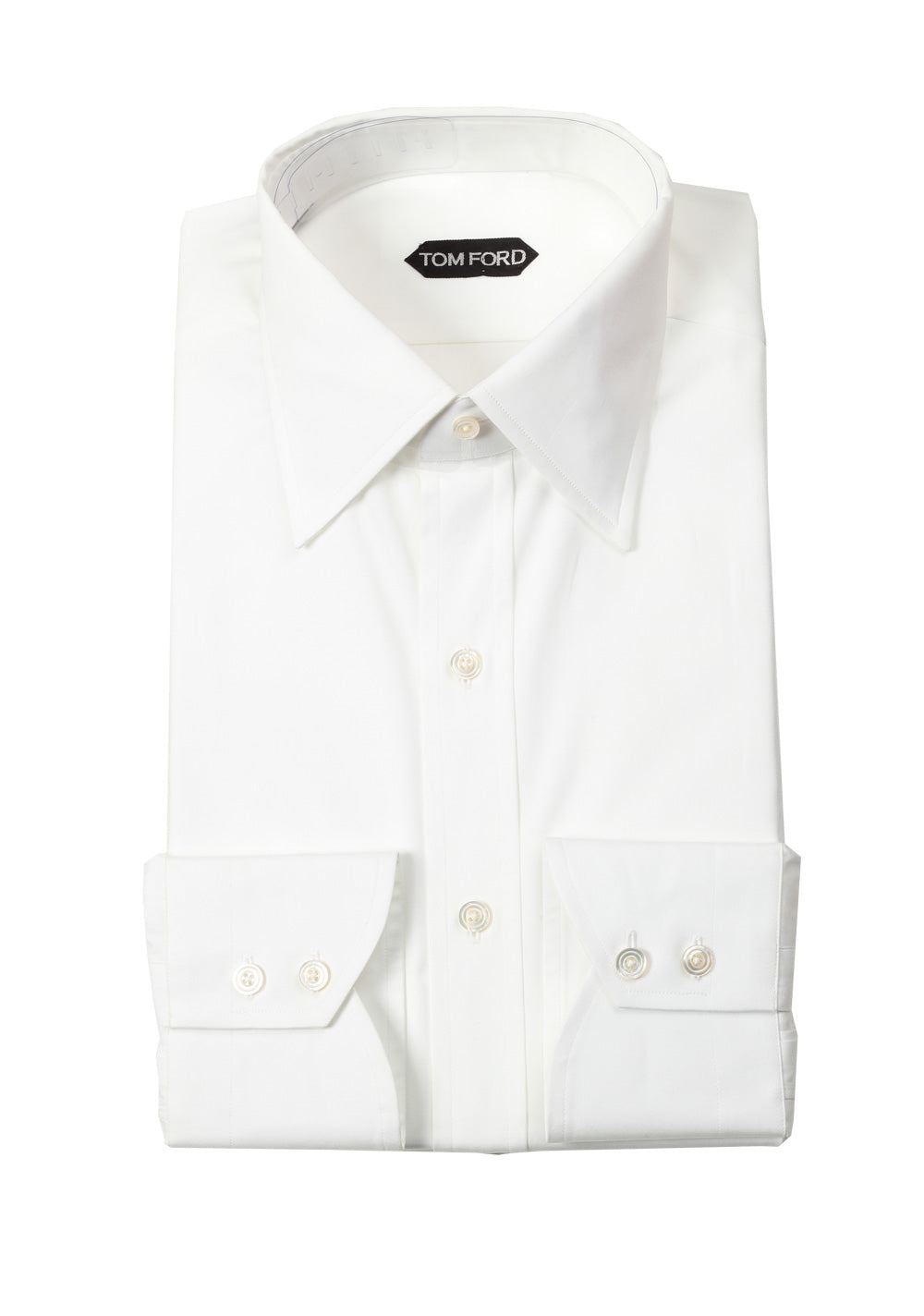 TOM FORD Solid White Shirt Size 42 / 16,5 U.S.