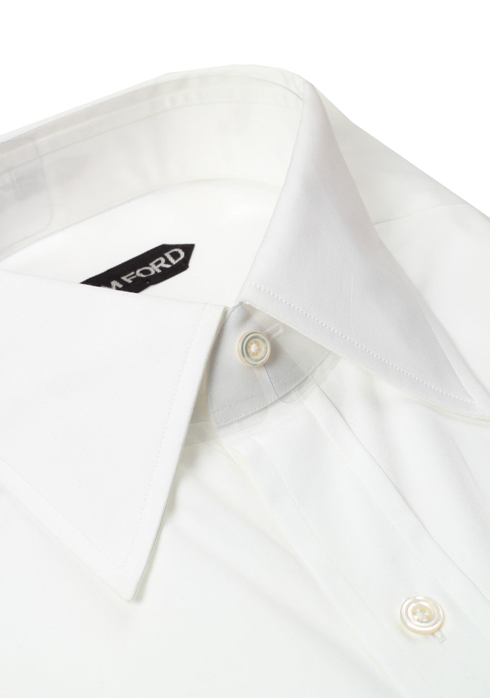TOM FORD Solid White Shirt Size 42 / 16,5 U.S.