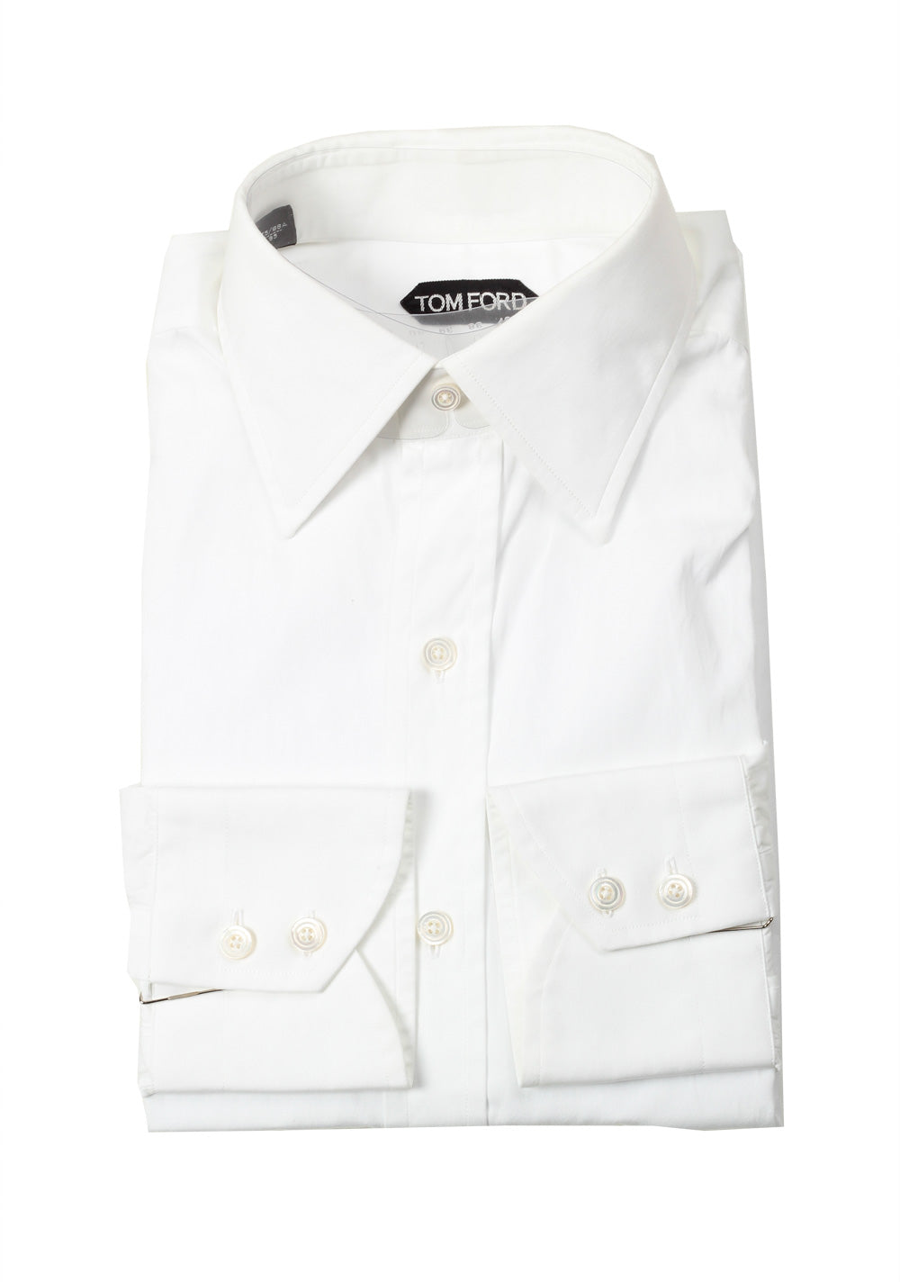 TOM FORD Solid White Shirt Size 39 / 15,5 U.S.