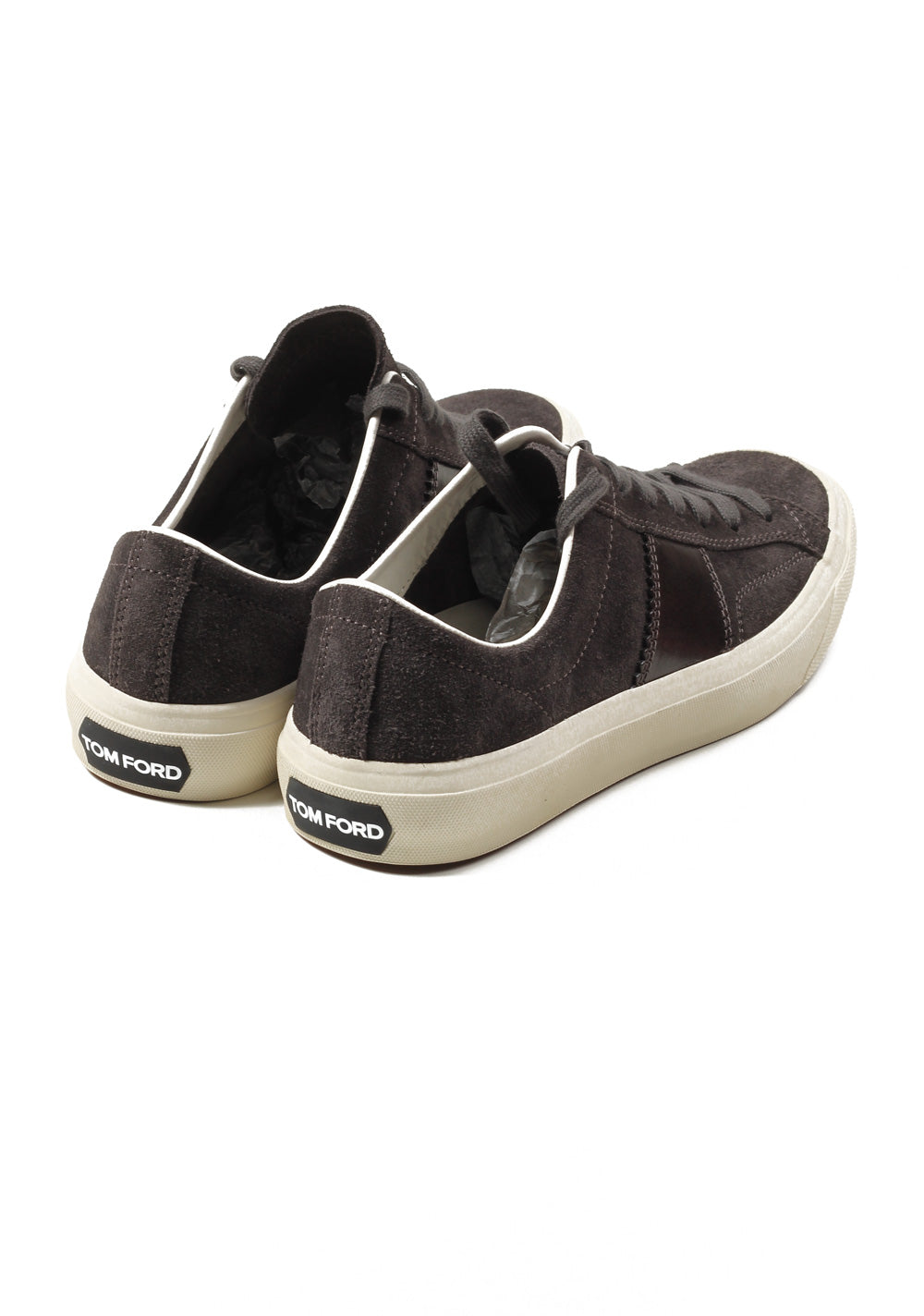 TOM FORD Cambridge Lace Up Dark Gray Suede Sneaker Shoes Size 8,5 UK / 9,5 U.S.