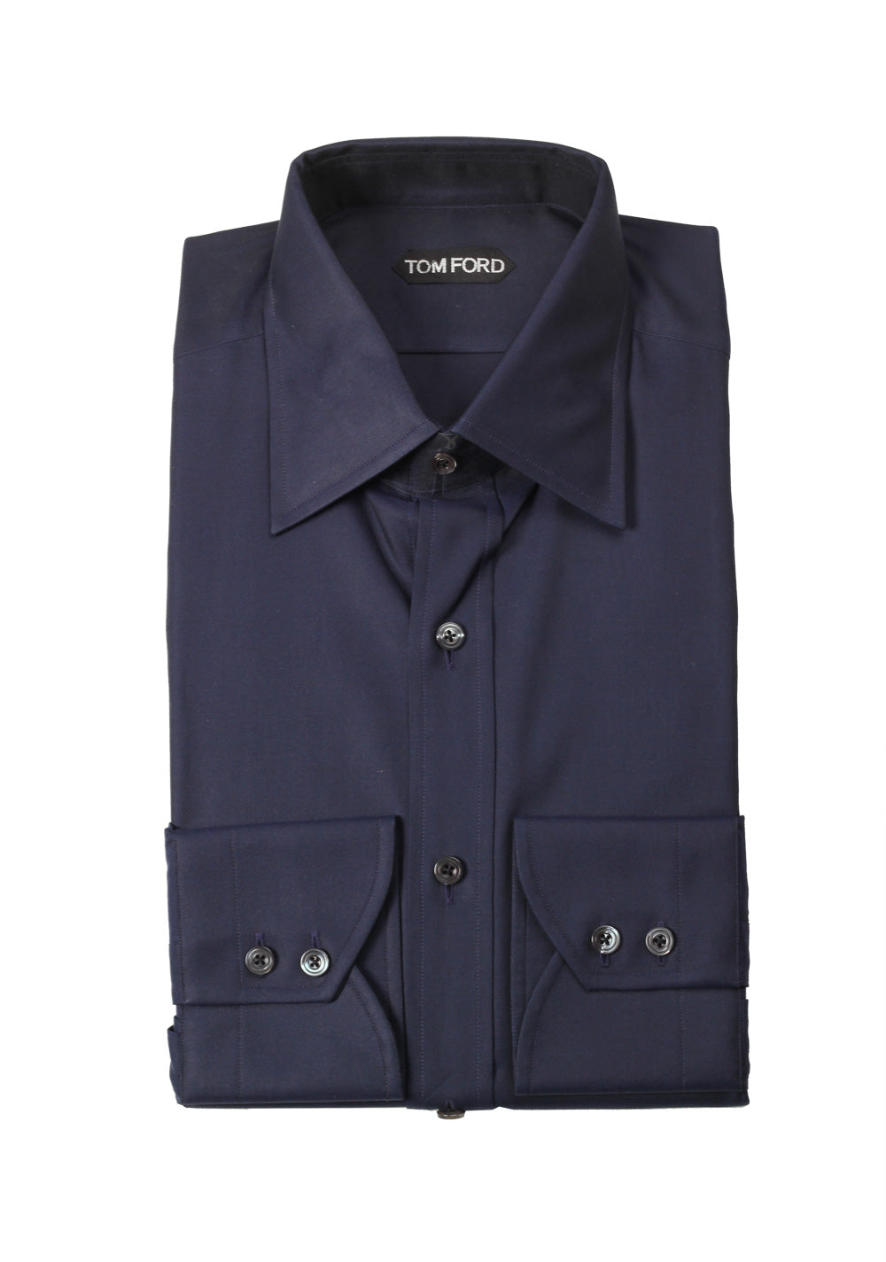 TOM FORD Solid Navy Shirt Size 39 / 15,5 U.S.