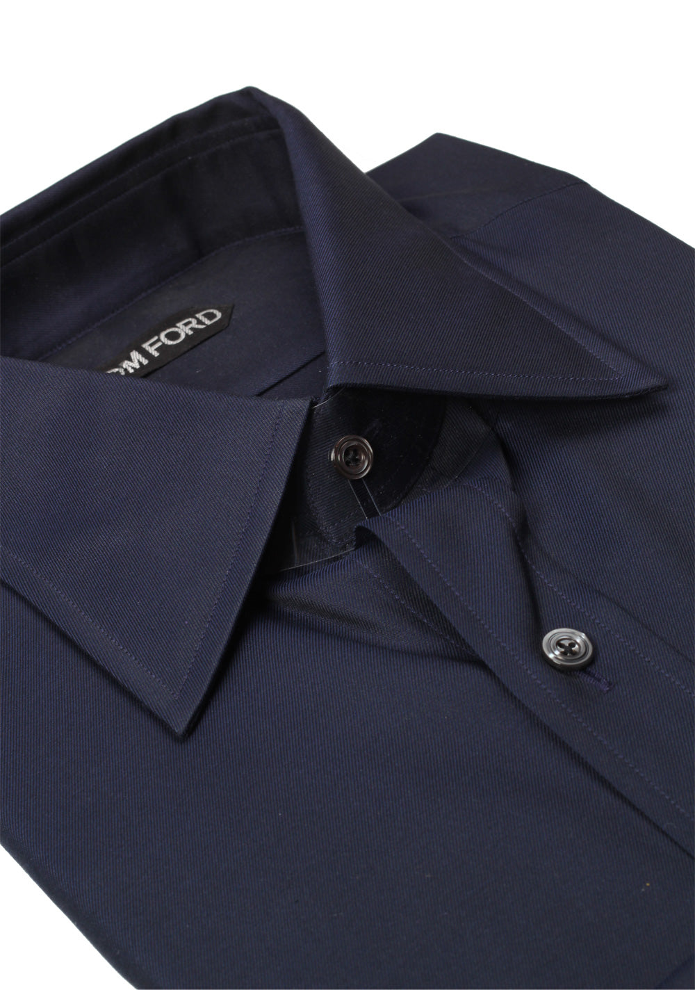 TOM FORD Solid Navy Shirt Size 39 / 15,5 U.S.