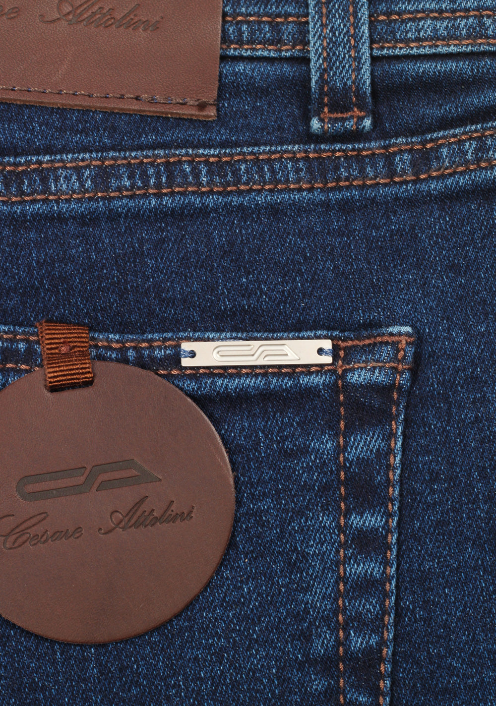 Cesare Attolini Blue Stretch Slim Fit Jeans TFD001 Size 48 / 32 U.S.