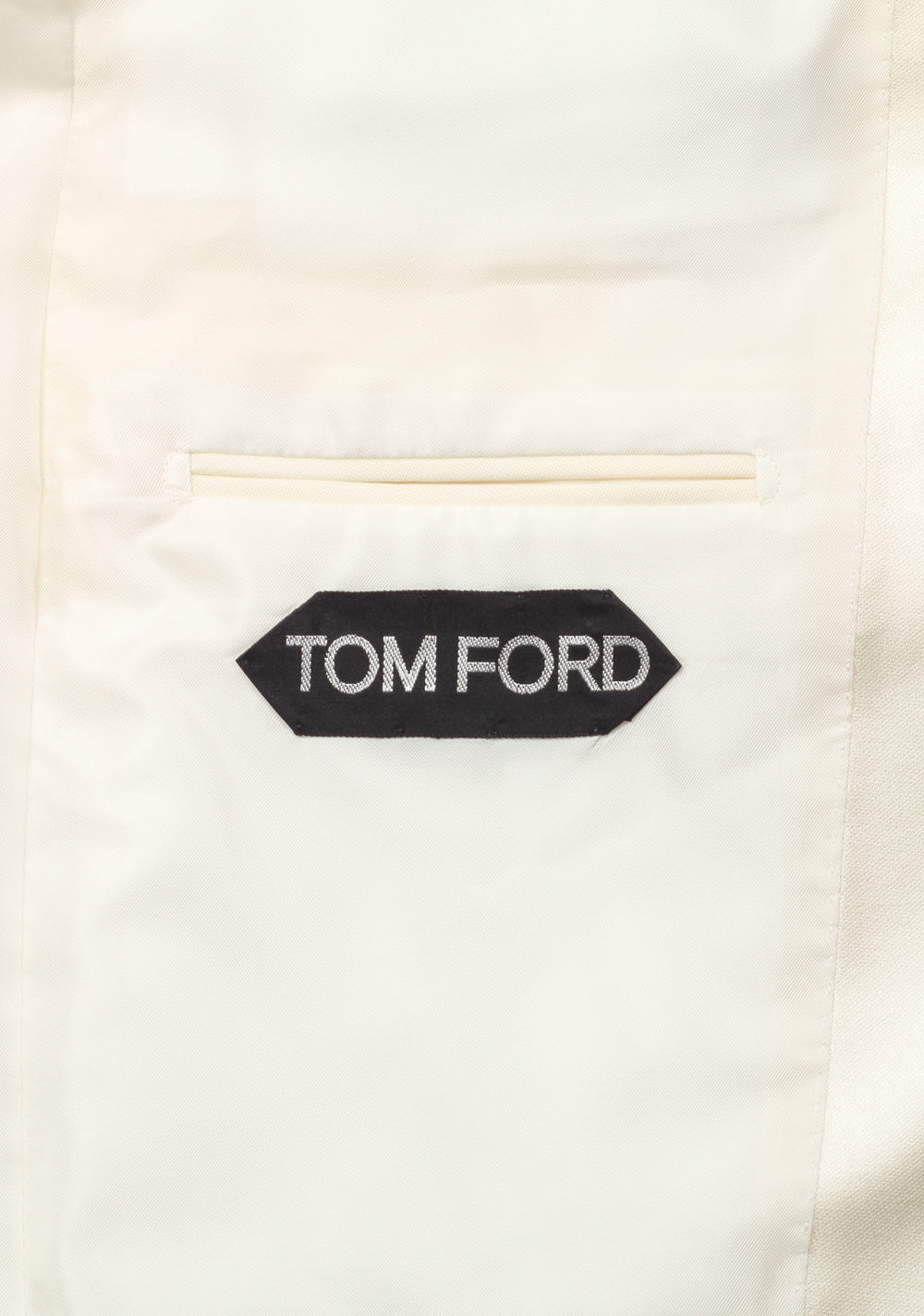 TOM FORD Shelton Shawl Collar Ivory Sport Coat Tuxedo Dinner Jacket Size 46 / 36R U.S.