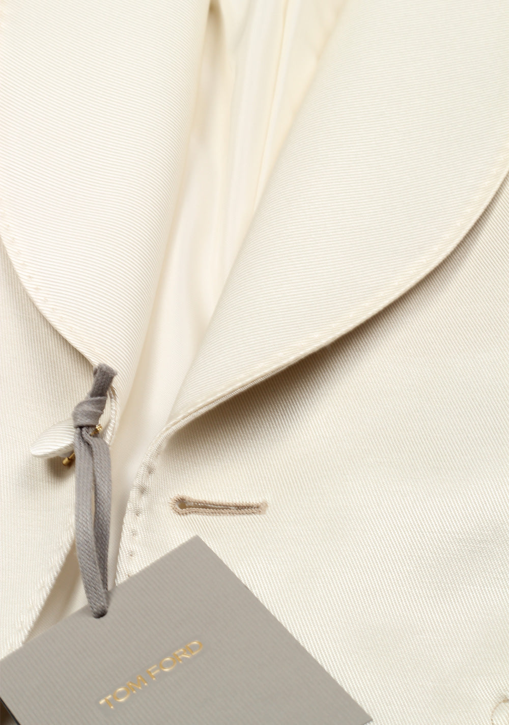 TOM FORD Shelton Ivory Sport Coat Tuxedo Dinner Jacket Size 46 / 36R U.S.
