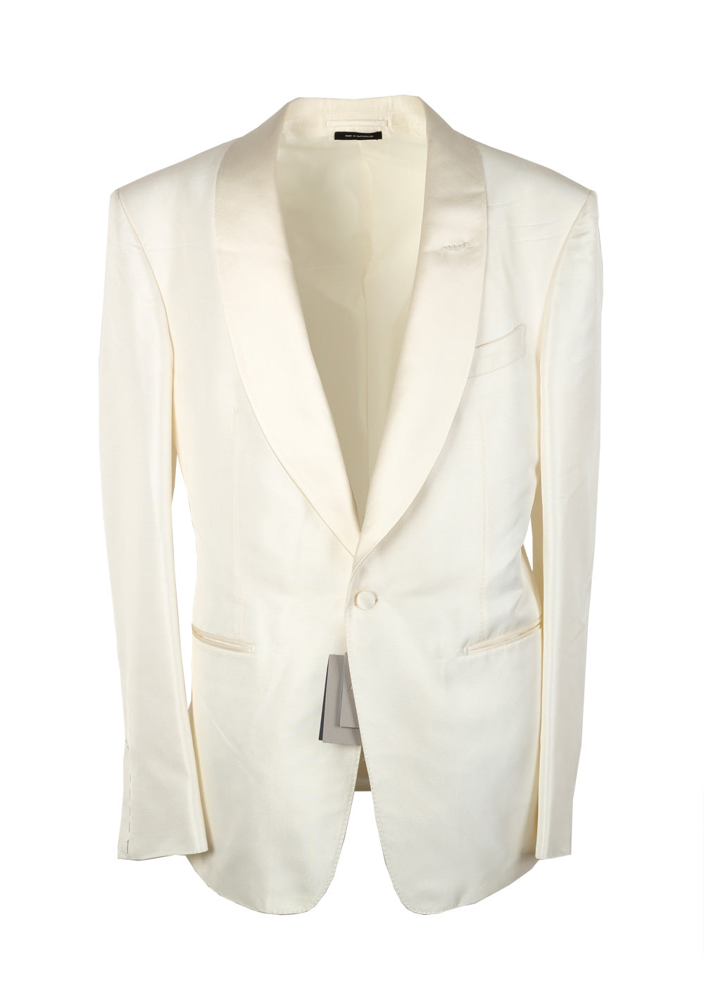 TOM FORD Windsor Shawl Collar Ivory Sport Coat Tuxedo Dinner Jacket Size 54L / 44L U.S. Fit A