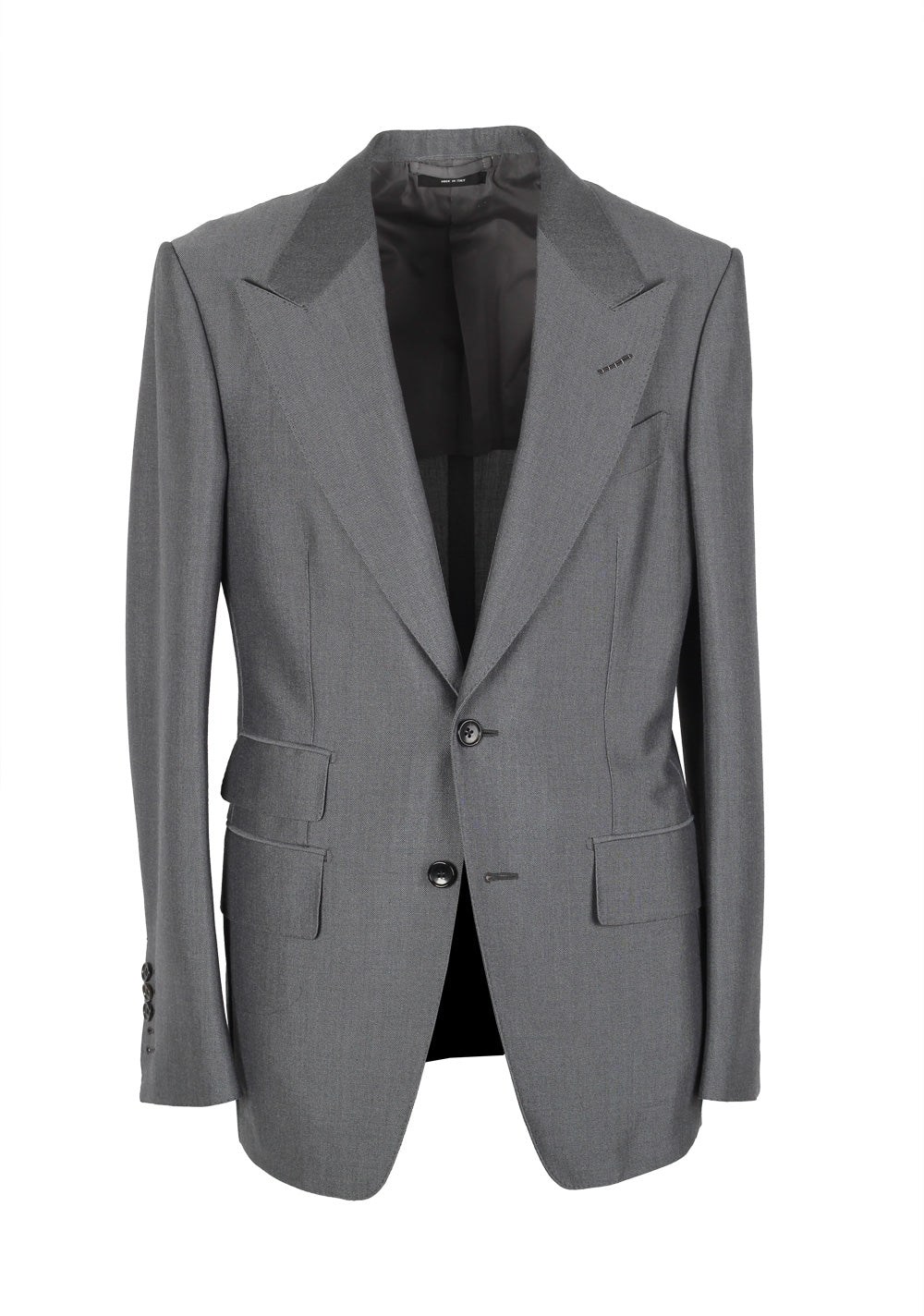 TOM FORD Shelton Gray Suit Size 46 / 36R U.S. In Mohair Wool