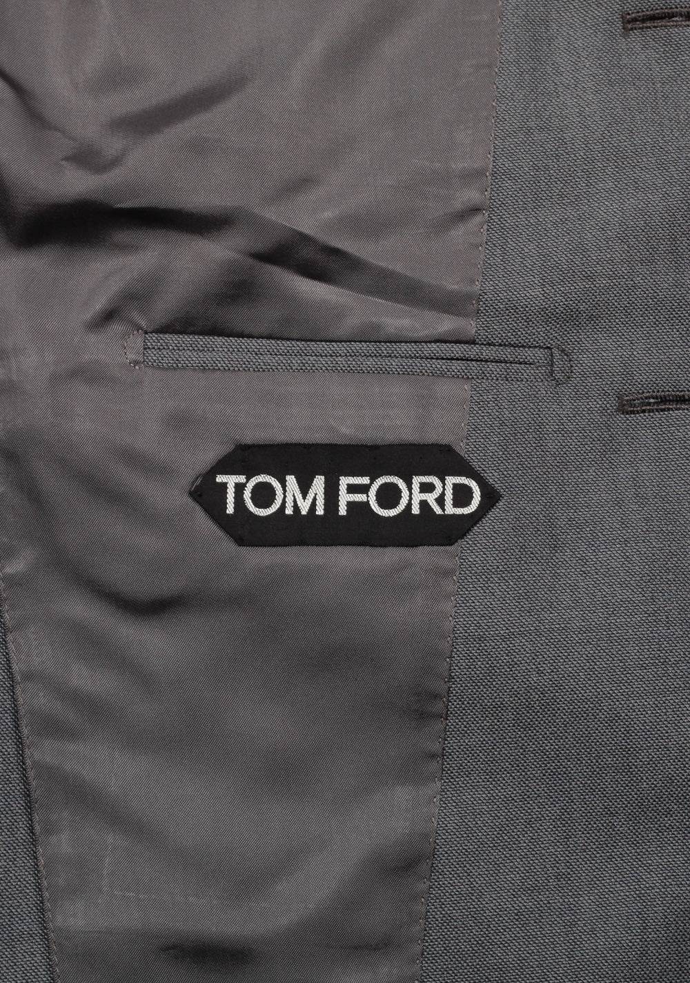 TOM FORD Shelton Gray Suit Size 46 / 36R U.S. In Mohair Wool