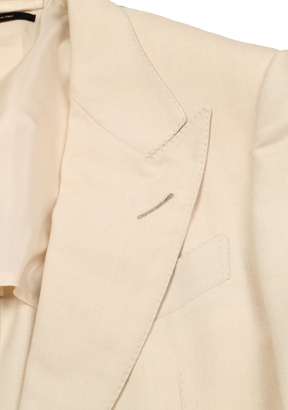 TOM FORD Shelton Cream Suit Size 46 / 36R U.S. In Wool Silk