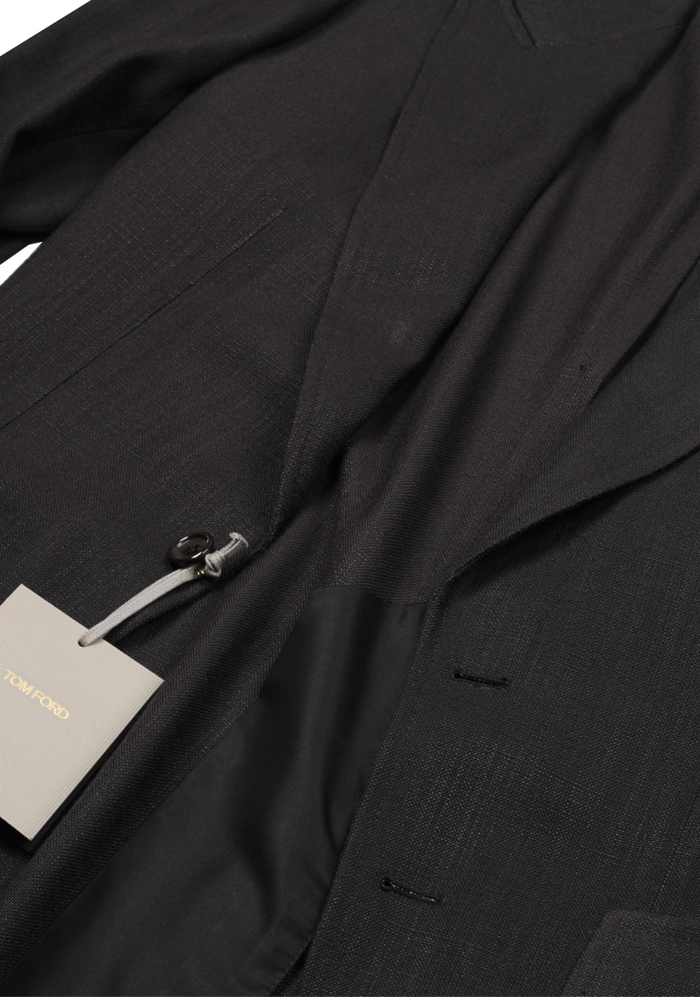 TOM FORD Shelton Black Suit Size 46 / 36R U.S. In Rayon