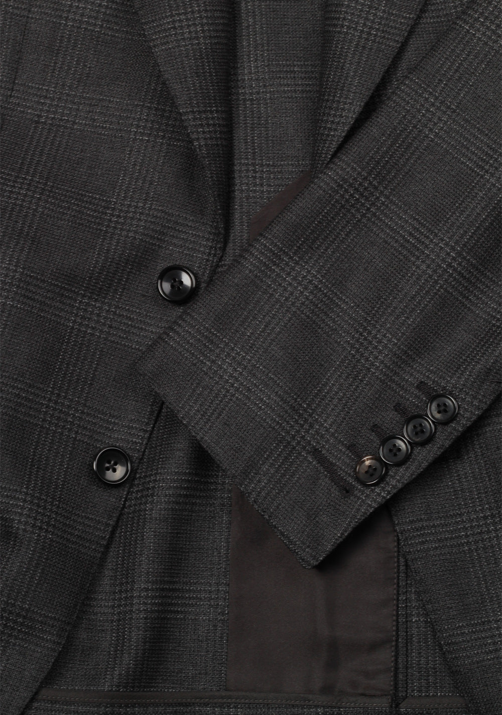 TOM FORD Shelton Checked Gray Suit Size 46 / 36R U.S. In Mohair Silk Linen