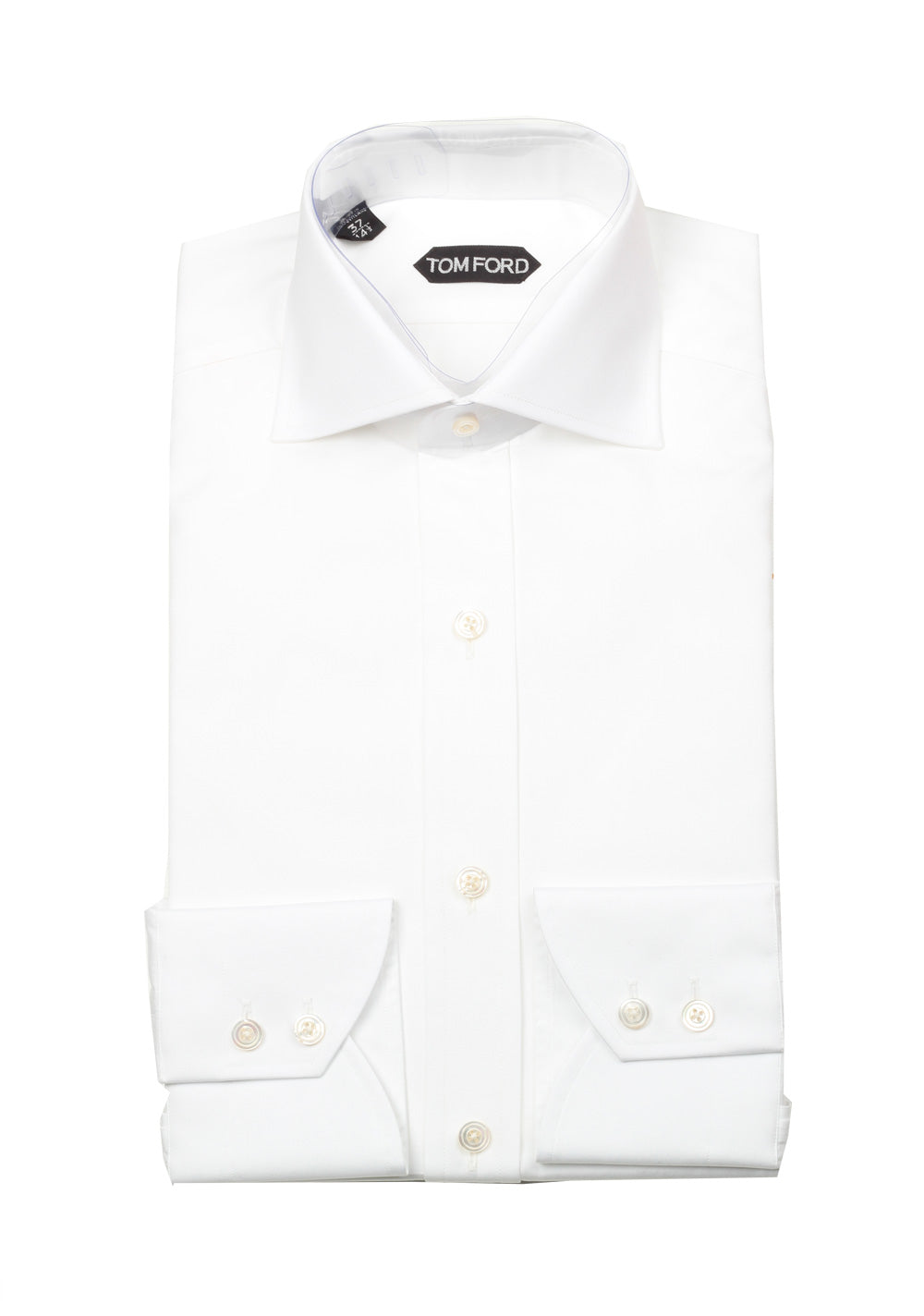 TOM FORD Solid White Dress Shirt Size 37 / 14,5 U.S. Slim Fit