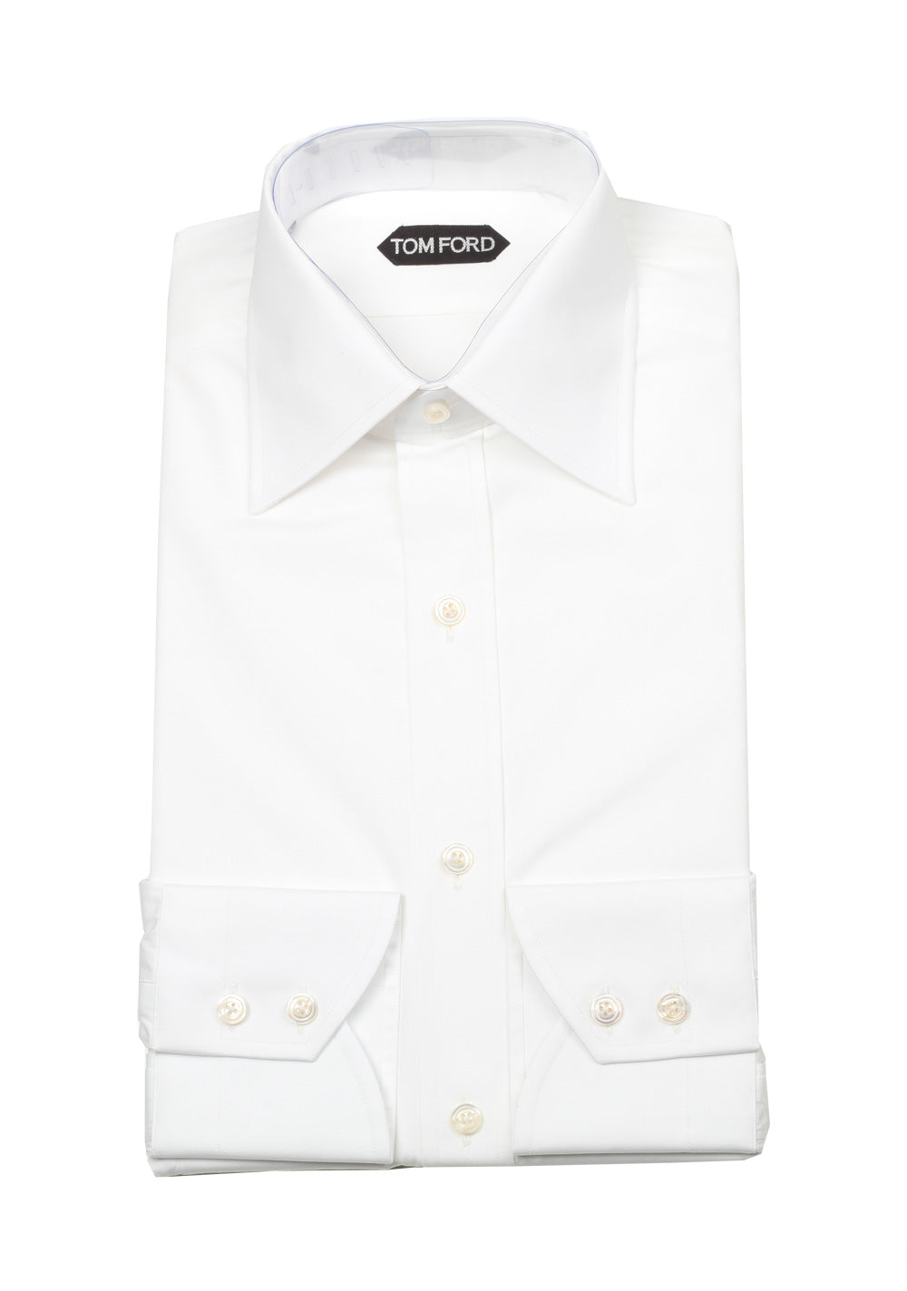 TOM FORD Solid White Dress Shirt Size 42 / 16,5 U.S. Slim Fit