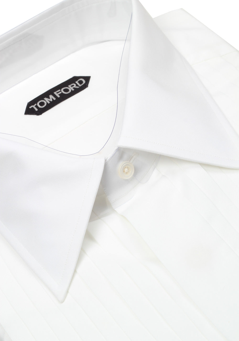 TOM FORD Solid White Evening Tuxedo Shirt Size 44 / 17,5 U.S.