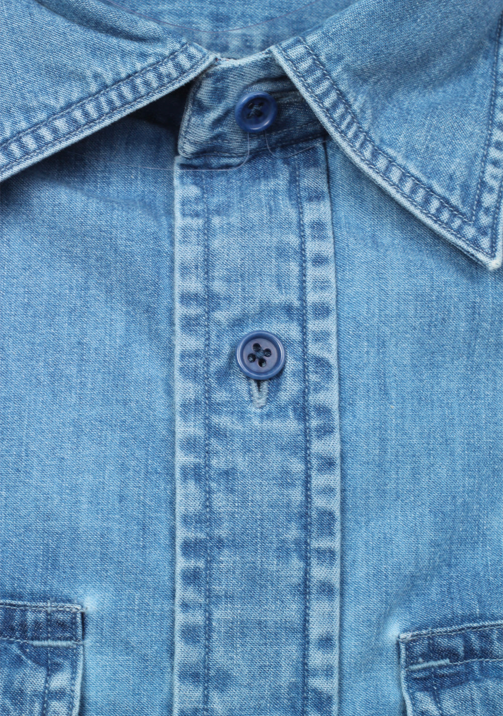 TOM FORD Solid Blue Denim Casual Shirt Size 41 / 16 U.S.