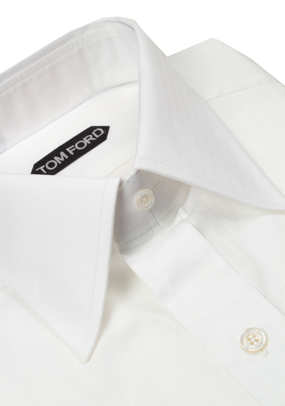 TOM FORD Solid White Dress Shirt Size 40 / 15,75 U.S.