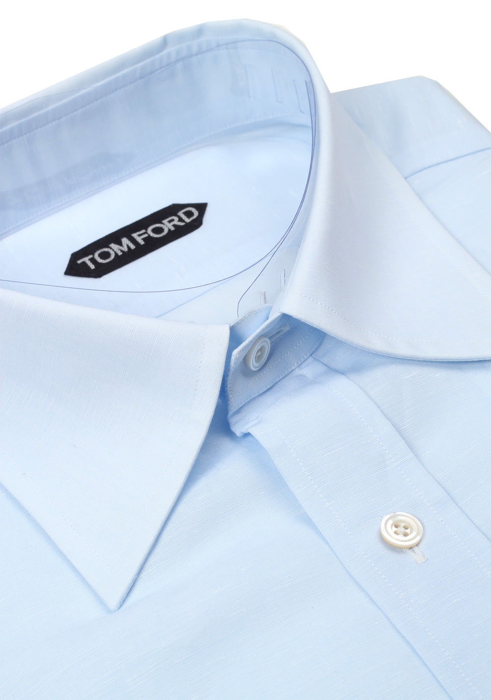 TOM FORD Solid Blue Dress Shirt Size 40 / 15,75 U.S.