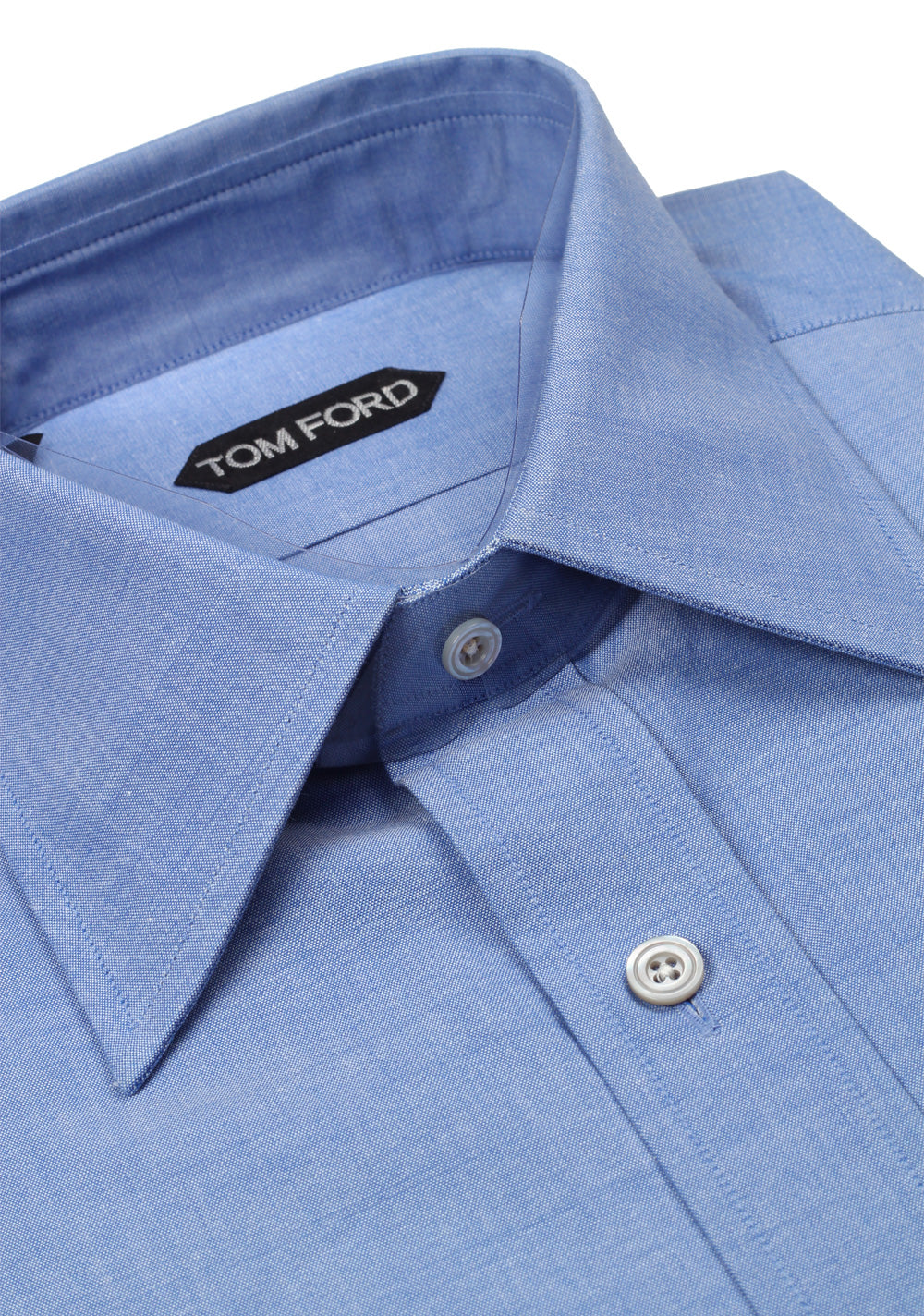 TOM FORD Solid Blue Dress Shirt Size 40 / 15,75 U.S.